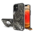 thumbnail image 3 of For Gabb Phone 4 Pro Elegant Stylish Image Bling Glitter Flake Hybrid Cases with Ring Stand Pop Up Finger Holder Kickstand Phone Case Cover by Xpression, Marble Gray, 3 of 9