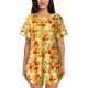thumbnail image 1 of Balery Beer And Crawfish Conjunto de Pijama para Mujer con Estampado, Dos Piezas de Manga Corta y Shorts, Ropa de Dormir Suave con Cuello Redondo y Bolsillos-3X-Large, 1 of 6