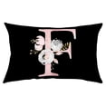 thumbnail image 2 of Fiudx Funda de Almohada Floral, Elegante Diseño Del Alfabeto Inglés, Suave Poliéster Color Melocotón, Ideal para Sofá Cama, Sillón, Aspecto Acogedor y Moderno, Tamaño 50 X 30 Cm, Ideal Como Regalo., 2 of 2