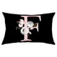 thumbnail image 2 of Xihbxyly Funda de Almohada Floral, Elegante Diseño Del Alfabeto Inglés, Suave Poliéster Color Melocotón, Ideal para Sofá Cama, Sillón, Aspecto Acogedor y Moderno, Tamaño 50 X 30 Cm, Ideal Como Regalo, 2 of 2