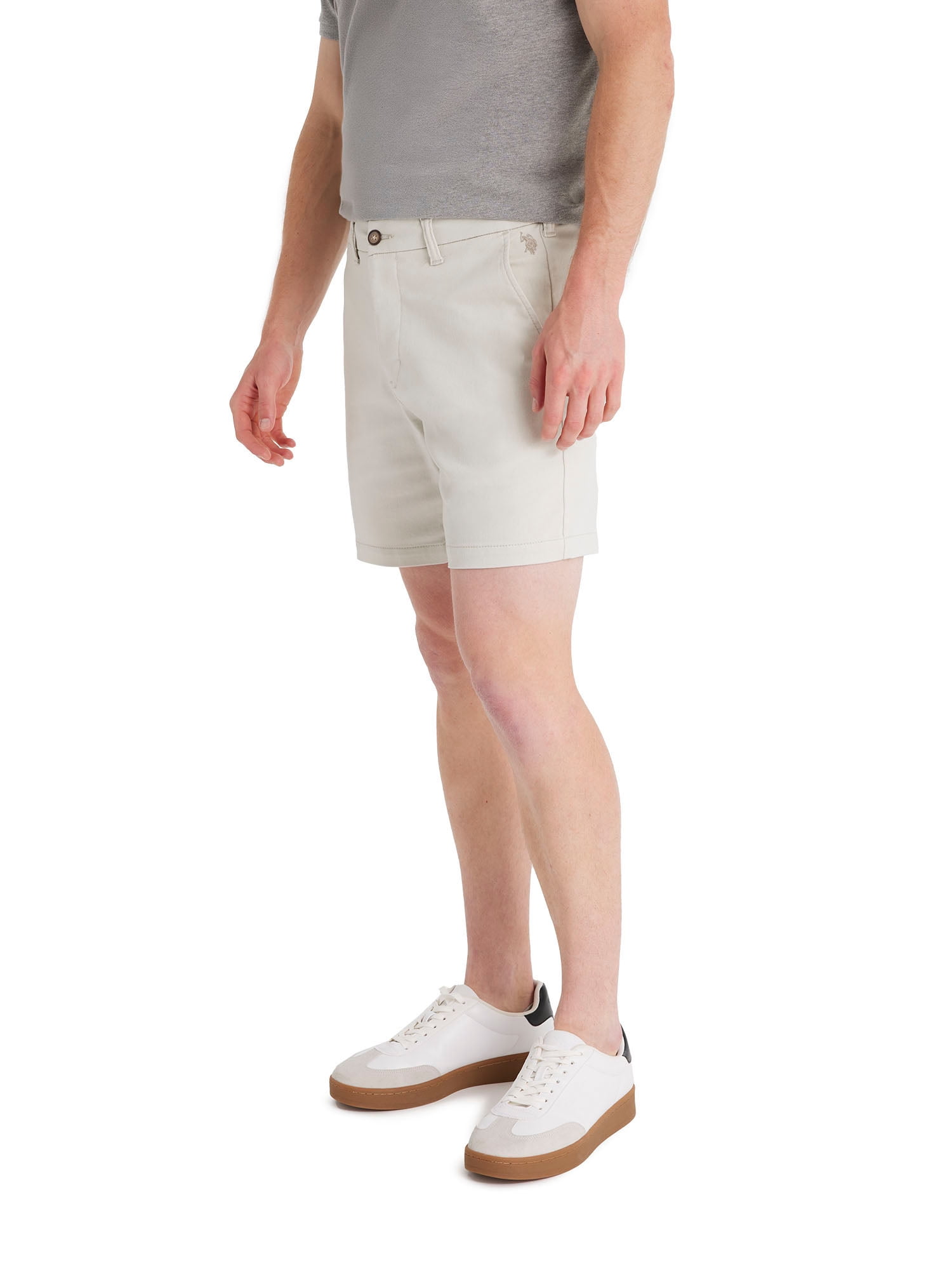 U.S. Polo Assn. Mens Comfort Waist Flat Front Short, 7" Inseam, Sizes XS-3XL