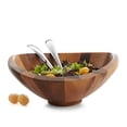 thumbnail image 2 of Nambe Butterfly Salad Bowl with Servers, 2 of 4