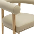 thumbnail image 4 of Pemberly Row Contemporary Accent Taupe Vegan Leather Dining Chair, 4 of 6