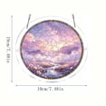 thumbnail image 3 of Round Acrylic Puzzle Suncatcher - Stained Glass Style Window Hanging Dreamy For Home Decor, 3 of 6