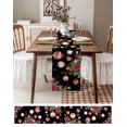 thumbnail image 6 of Table Runners 72 Inches Long Dress Scarves, Black Christmas Balls Farmhouse Kitchen/Dining Table Runner, Coffee Tablerunners, Xmas Poinsettia Botanical 13x72 Inch, 6 of 7