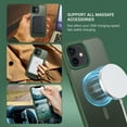 thumbnail image 5 of for iPhone 12 Case, iPhone 12 Pro Case, [Compatible with Magsafe] Slim Fit Shockproof Translucent Protective Women Men Girls Boys Case Cover for iPhone 12/12 Pro 6.1'', Dark Green, 5 of 16