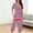 C_ Hot Pink, variant on Women's Summer Gothic Butterfly Print Pajama Set Short Sleeve Pleated Crew Neck Top & Stretch Elastic Capri Pants Stylish Daily Home Wear Hot Pink XXXL