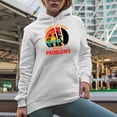 thumbnail image 2 of Retro Climbing Is About Fixing Problems, Rock Climber Quote, White Hooded Sweatshirt or Hoodie, XL, 2 of 5