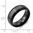 thumbnail image 3 of Titanium Black Ti 8mm Brushed & Polished Beveled Edge Band, 3 of 6