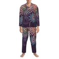 thumbnail image 3 of Fotbe Fireworks2 Pijama de Hombre con Estampado de Manga Larga, Conjunto de 2 Piezas, Ropa de Dormir Suave y Cómoda con Bolsillos-X-Large, 3 of 7