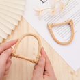 thumbnail image 3 of 2Pcs D-Shaped Rattan Purse Handles Handmade Bag Handbags Purse Decorative Handle Replacement Tool, 3 of 6