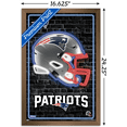 thumbnail image 2 of NFL New England Patriots - Neon Helmet 23 Wall Poster, 14.72" x 22.37" Framed, 2 of 5
