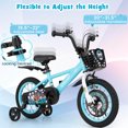 thumbnail image 6 of Costway 14" Kid’s Bike for 3-5 with Height-Adjustable Handlebar & Saddle Handbrake Blue, 6 of 9