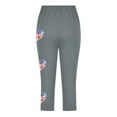 thumbnail image 2 of Juslio Girls Pants Kids Girls Fashion Print Summer Leisure Yoga Leggings Sports Cropped（Gray Capris， 8 Years）, 2 of 9