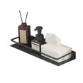 thumbnail image 1 of Estante de pared de metal flotante negro pequeño para baño recámara cocina 20 pulgadas, 1 of 8