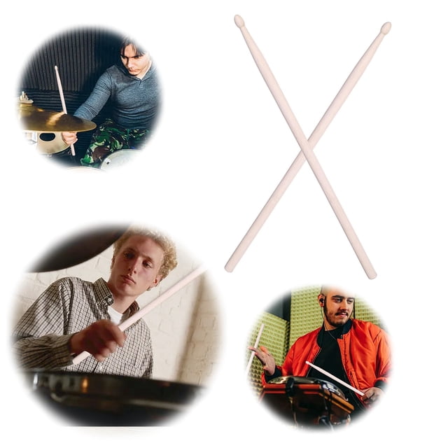 Baquetas de Madera Maciza para Batería | Accesorios de Percusión Perfectos para Amantes de la Música y Aspirantes a Músicos