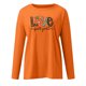 thumbnail image 5 of Camiseta de manga larga con estampado de cuello redondo informal para mujer de Acción de Gracias Pompotops  gfhjh9970, 5 of 7