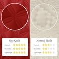 thumbnail image 3 of Exclusivo Mezcla Bed Quilt Set Twin Size for All Seasons, Stitched Pattern Quilted Bedspread/ Bedding Set/ Coverlet with 1 Pillow sham, Lightweight and Soft, Red, 3 of 7