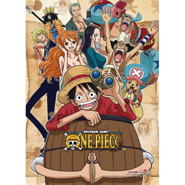 High End Wall Scroll One Piece Group 1 Anime Art Licensed Ge81339 Walmart Com Walmart Com