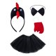 thumbnail image 1 of Conjunto de disfraz de pollo 3D, accesorios para niñas, falda de disfraz de animal para fiesta Negro, 1 of 9