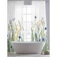 thumbnail image 6 of Sheer Curtains 96 Inches Long, Botanical Flower Light Filtering Window Curtains for Living Room, Watercolor Colorful Floral Herbs Plants Rod Pocket Voile Sheer Curtain Drapes, 52"W x 96"L, 2 Panels, 6 of 8