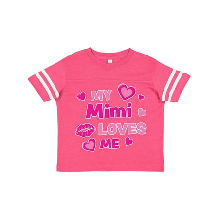 

Inktastic Valentine s Day My Mimi Loves Me Hearts and Lips Gift Toddler Boy or Toddler Girl T-Shirt