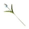 thumbnail image 3 of Bewildely Mini flor artificial, lirio único, tulipán, flor monarca, flor falsa de PU, decoración para el hogar y la Oficina, decoración para Flores artificiales azul claro Bewildely HA6563-11B, 3 of 6