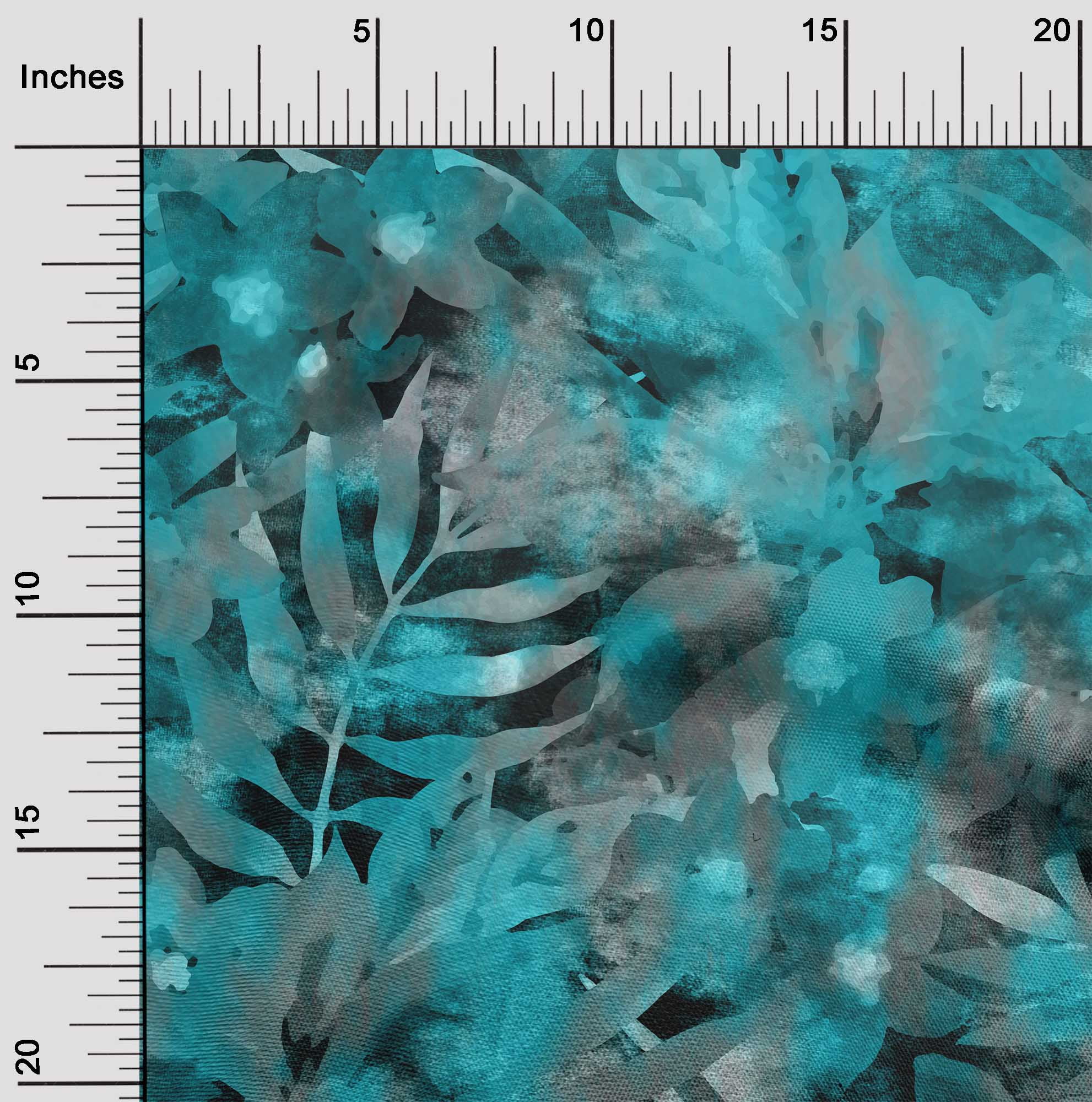 oneOone Polyester Spandex Teal Green Fabric Tropical Abstract Quilting Supplies Print Sewing Fabric By The Yard 56 Inch Wide