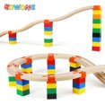 thumbnail image 4 of 5/10PCS Wooden Train Track Accessories Plastic Building Blocks Adapters Wooden Track Connectors fit for Brand Wood Tracks Toys 10pcs Purple, 4 of 6