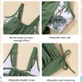 thumbnail image 6 of Gelikeya 2 Piece Swimsuit for Teens Girls Tankini Swimsuits Fashion Cute Floral Bathing Suit Drawstring Swimwear Set 5-14Y S01 Army Green, 9-10 Years, 6 of 7