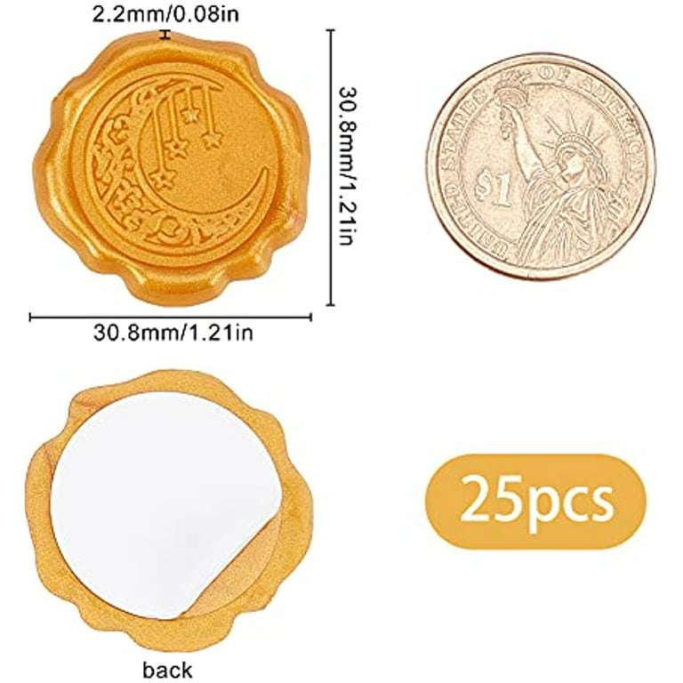 Wax Seal Stickers Envelope Seal Stickers Wedding Invitation Envelope Seals  Self Adhesive Gold Stickers for Party Invitaion, Christmas, Gift