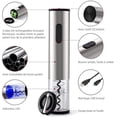 thumbnail image 5 of Sacacorchos eléctrico, kit de sacacorchos recargable, sacacorchos eléctrico con cortador de cuchillos de aluminio, dispensador de vino, tapón de vino al vacío, 5 of 5