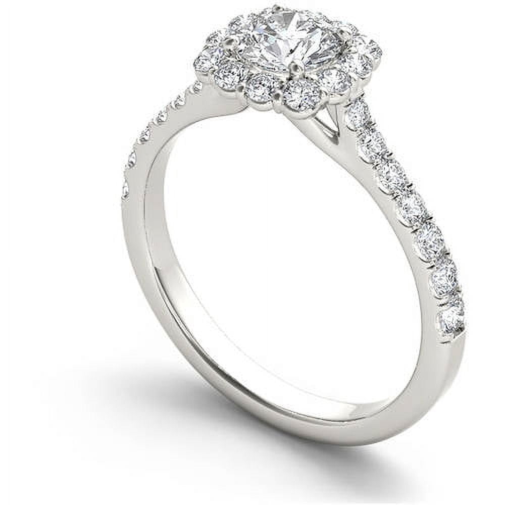 1-1/4 Carat T.W. Diamond Single Halo 14kt White Gold Engagement Ring