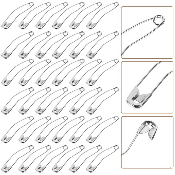 CIMAXIC Curved Safety Pin for Quilting and Fabric Crafts Stainless Steel Silver 3.8X0.7cm