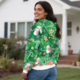thumbnail image 4 of DISNIMO Christmas Hoodies for Women Snowman Snowflake Printed Hooded Tops Zip Up Sport Sweatshirt Long Sleeve Jacket with Pockets, XL, 4 of 6