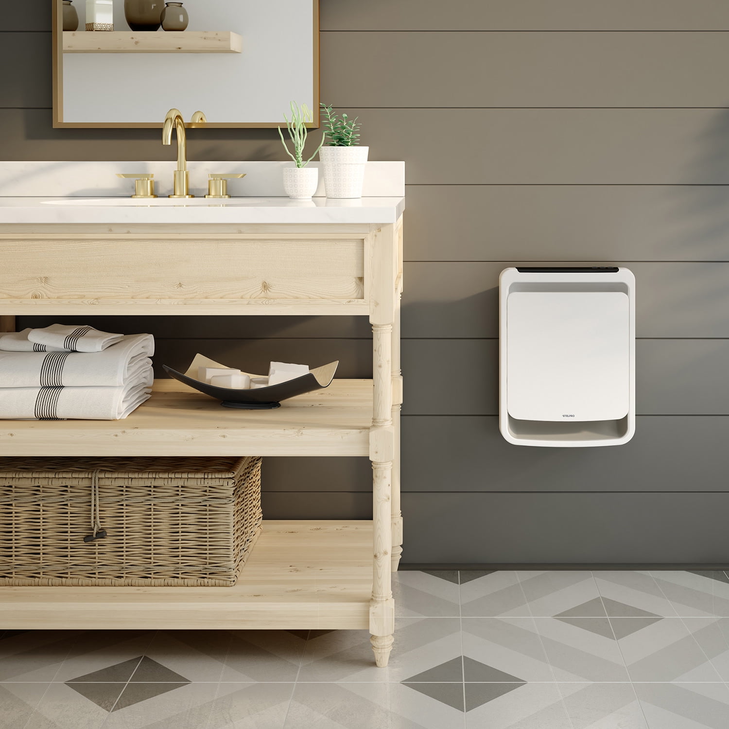Stelpro ASOA2002W White OASIS Bathroom Fan Heater With Integrated  Electronic Control - Walmart.com