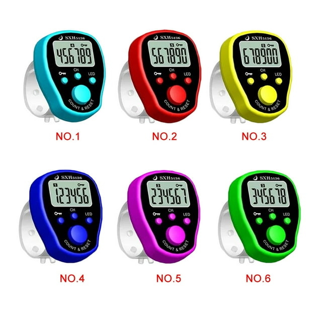 Langgg Mini Stitch Marker Row Counter LCD Electronic Digital Tally Counter Sewing Knitting Weave Tool