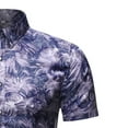 thumbnail image 5 of LSLJS Mens Casual Cardigan à Manches Courtes Col Rabattu T-Shirt Blouse Tops, 5 of 5