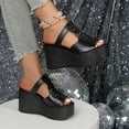 thumbnail image 6 of Xucatan Thick Sole Sandals for Women, Punk Style Crisscross Strap Shoes, Platform Wedge Heel Footwear for Daily Summer Wear Gift, 6 of 9