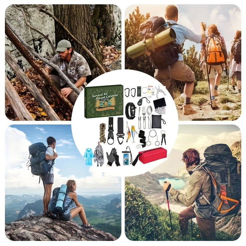 24-in-1 Multipurpose Survival Tool Kit for Outdoor Enthusiasts