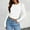White, variant on Blouses for Women Novelty Solid Color Sexy Button V-Neck Long Sleeve Tunic Shirts Stretch Slim Fit Workout Pullover Tees