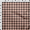 thumbnail image 3 of oneOone Cotton Cambric Peach Fabric Gingham Check Craft Projects Decor Fabric Printed By The Yard 56 Inch Wide, 3 of 4