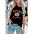 thumbnail image 4 of POGLIP Café Noir pour Femmes Complète Moi Lettre Imprimé Col Rond T-Shirt, 4 of 6