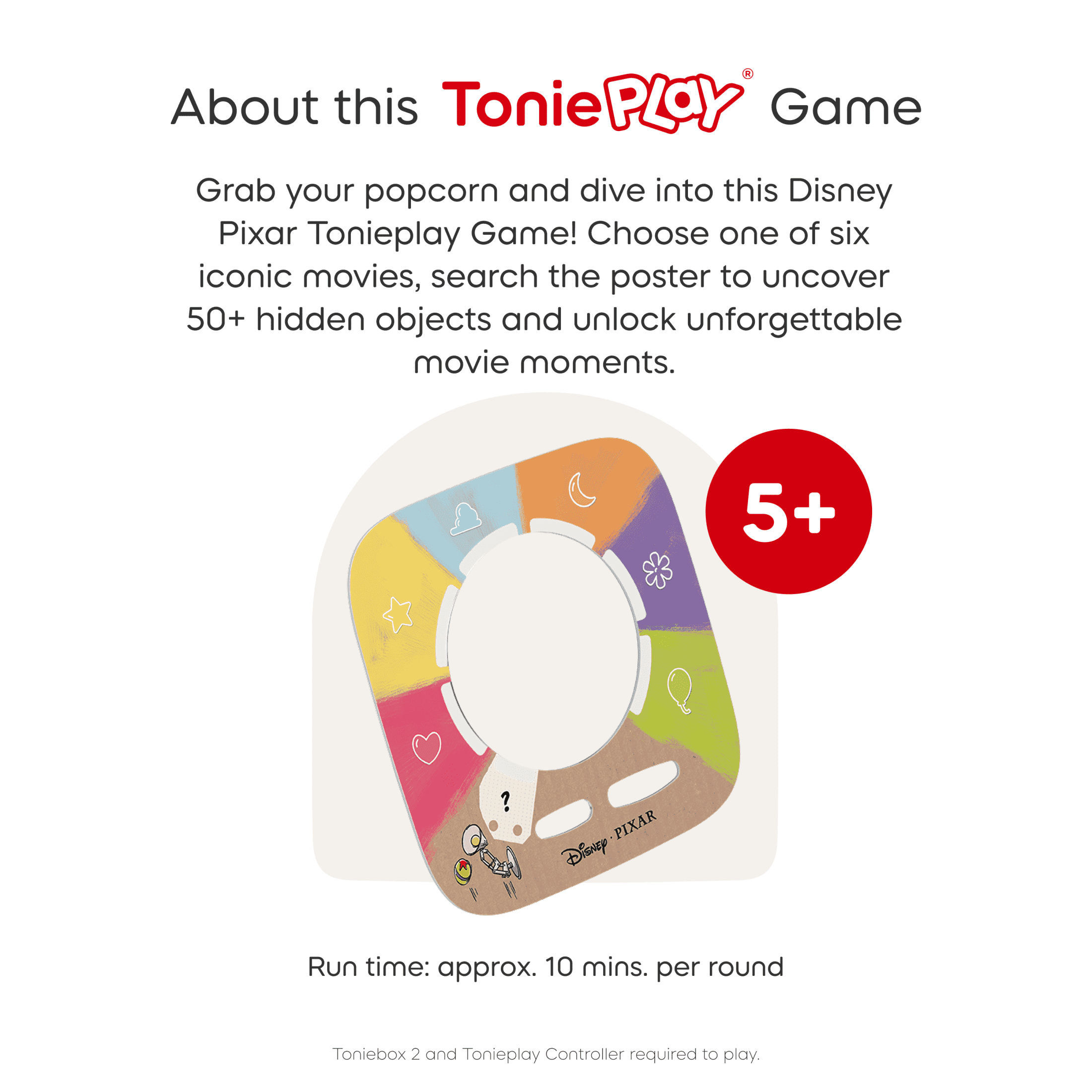 tonies Disney Pixar: Scene Searchers Tonieplay Game, Requires Toniebox 2 and Controller, Age Group 5+