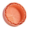 thumbnail image 1 of Limpiador de brochas de maquillaje, recipiente para guardar brochas, soporte de silicona para brochas, portátil Naranja, 1 of 9