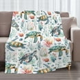 thumbnail image 3 of Sea Turtle Blanket, Ultra Soft Turtle Throw Blanket for Boys Girls, Sea Turtle Ocean Animal Pattern Blanket Decor Gifts for Couch Sofa Bed,Turtle Lovers Gifts,40"x50"-Kids/Throw Size, 3 of 6