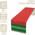 thumbnail image 5 of Watermelon Table Runner,Rustic Fun Fruit Theme Summer Watermelon Print Table Runner for Kitchen Dining Room Party Supply Table Decor13.8x90in, 5 of 6