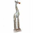 thumbnail image 4 of Albesia Native Wood Tall Hand-crafted Giraffe Statues Striking Designs and Sizes. Nature's Graceful Beauty Engulfs Safari Home Décor All Occassions., 4 of 4