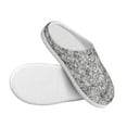thumbnail image 3 of Fotbe Silver Glitter Pattern Women's Fuzzy Curly Fur Memory Foam Loafer Slippers Indoor Outdoor Slippers Winter Home Shoes-39/40, 3 of 7