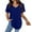 Blue2, variant on T Shirts for Women, Womens T Shirts V Neck Summer Short/Long Sleeve Cotton Tops Tees, Black Xl